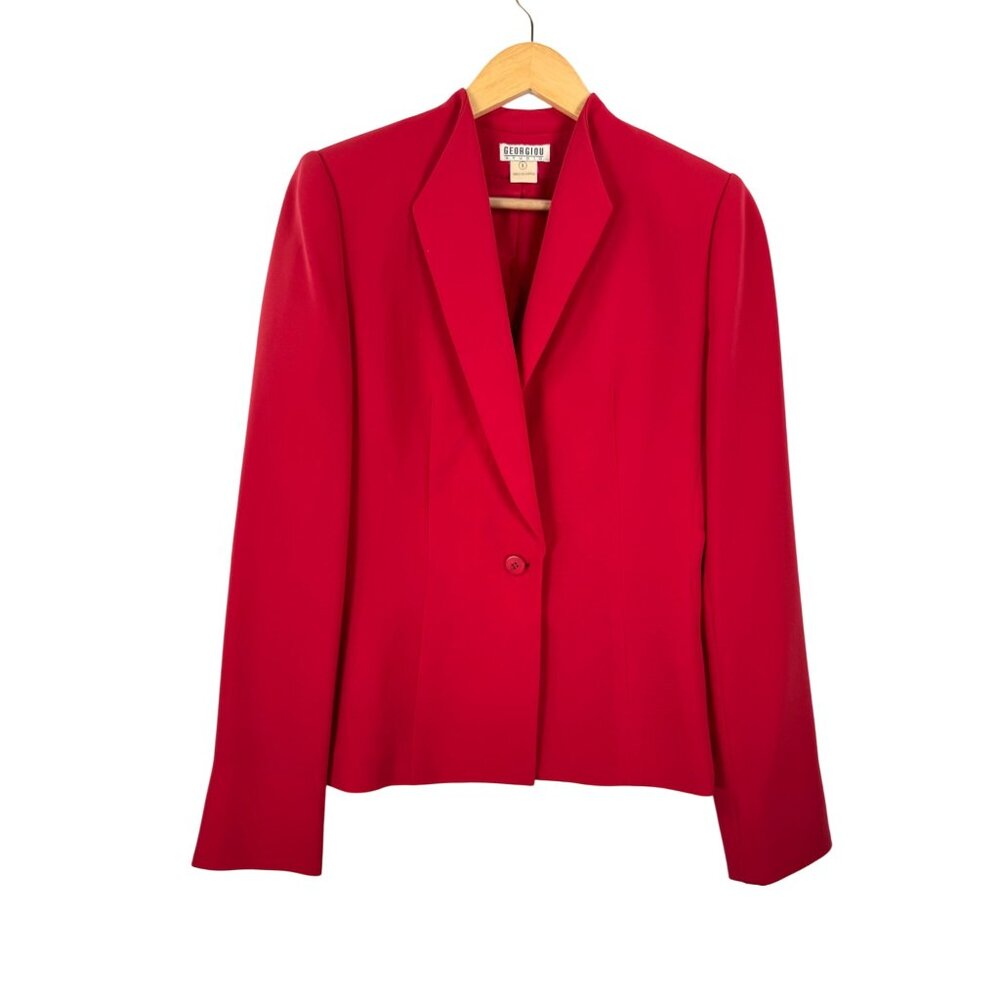 Escada Red Single-Button Blazer